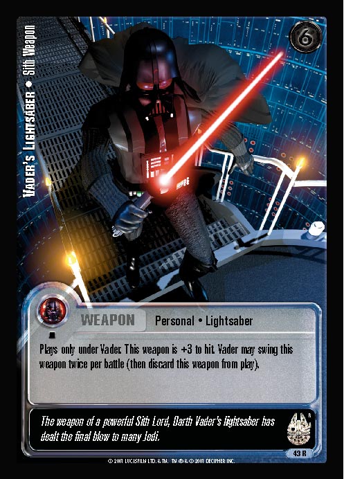 Jedi Knights TCG: Vader's Lightsaber  • Sith Weapon