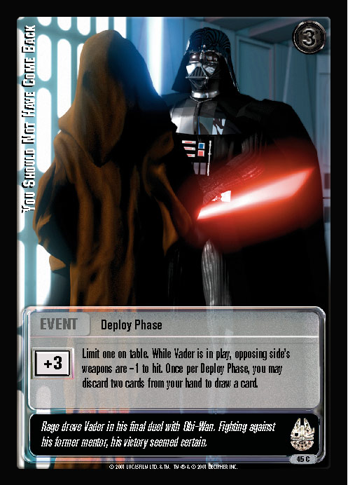 Jedi Knights TCG: You Should Not Have Come Back