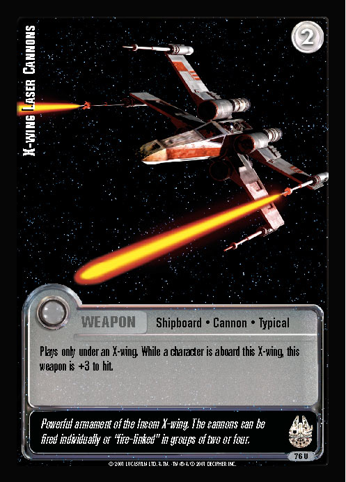 Jedi Knights TCG: X-wing Laser Cannons