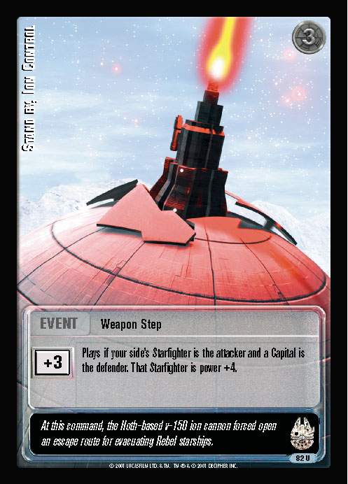 Jedi Knights TCG: Stand by, Ion Control