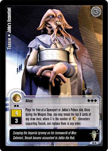 Jedi Knights TCG: Tessek  • Jabba's Lieutenant