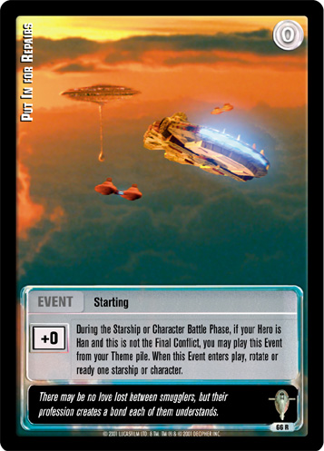 Jedi Knights TCG: Put In for Repairs