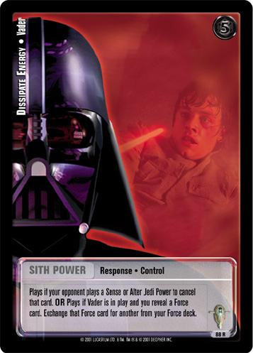 Jedi Knights TCG: Dissipate Energy  • Vader