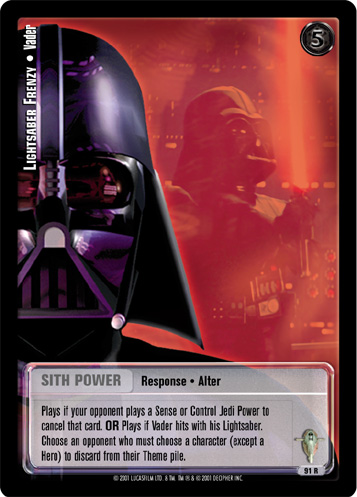 Jedi Knights TCG: Lightsaber Frenzy  • Vader
