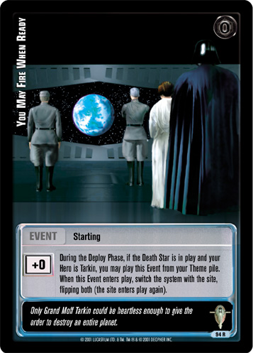 Jedi Knights TCG: You May Fire When Ready