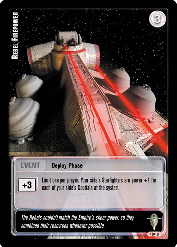 Jedi Knights TCG: Rebel Firepower