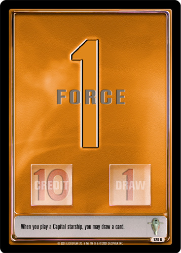 Jedi Knights TCG: Force 1 - Orange (game text)
