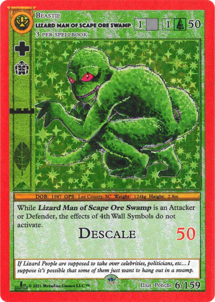 MetaZoo CCG: Base Lizard Man of Scape Ore Swamp