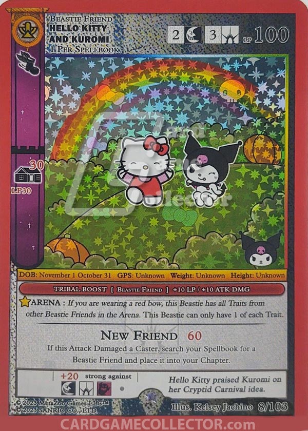 MetaZoo CCG: Kuromi's Cryptid Carnival Hello Kitty and Kuromi