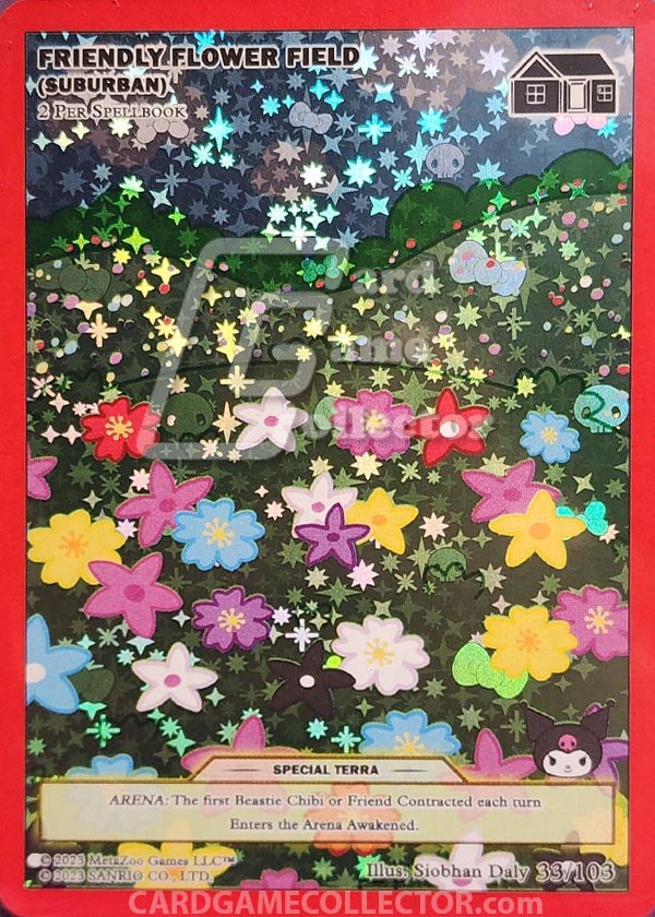 MetaZoo CCG: Kuromi's Cryptid Carnival Friendly Flower Field (Suburban)