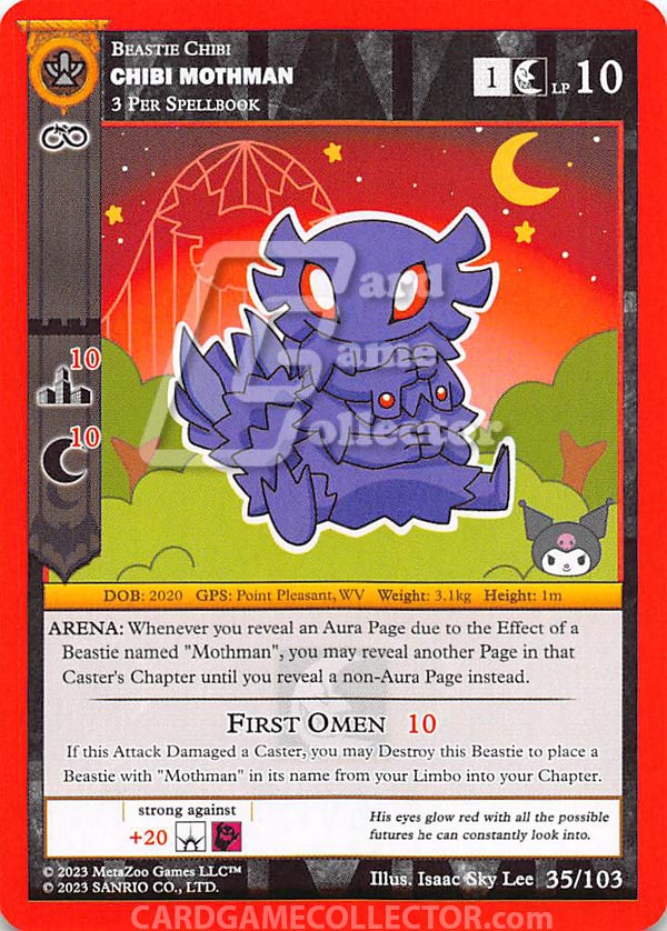 MetaZoo CCG: Kuromi's Cryptid Carnival Chibi Mothman