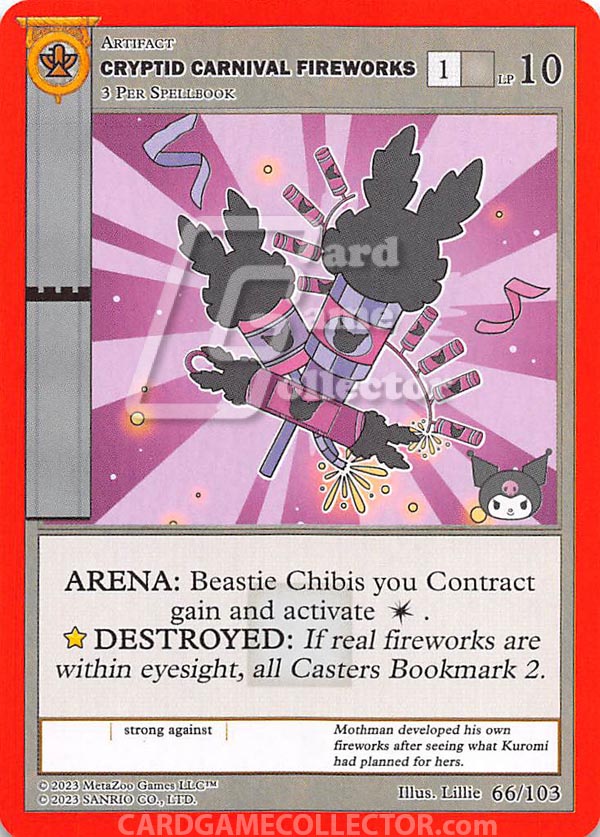 MetaZoo CCG: Kuromi's Cryptid Carnival Cryptid Carnival Fireworks