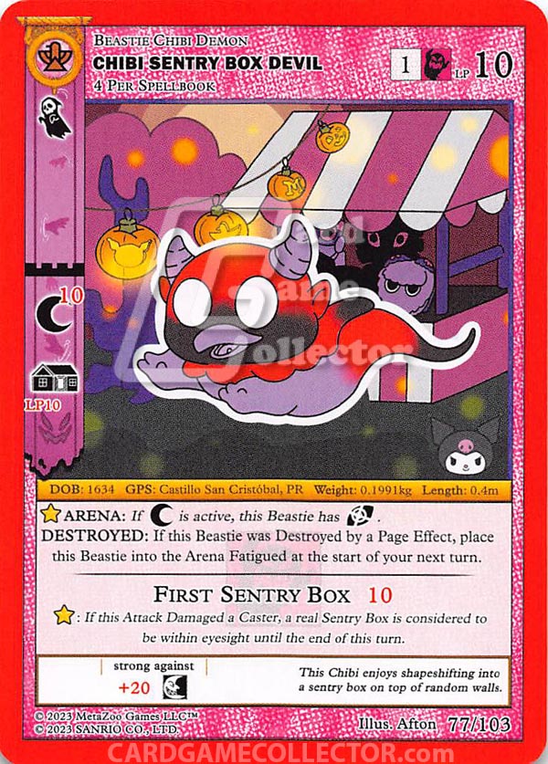 MetaZoo CCG: Kuromi's Cryptid Carnival Chibi Sentry Box Devil