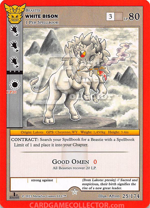 MetaZoo CCG: Native White Bison