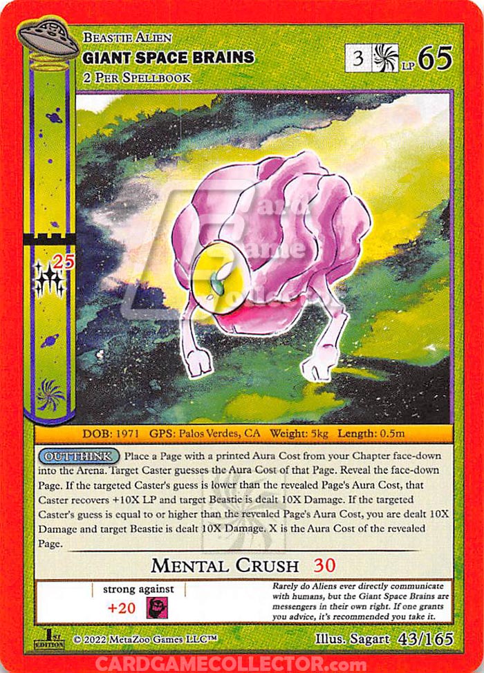 MetaZoo CCG: UFO Giant Space Brains