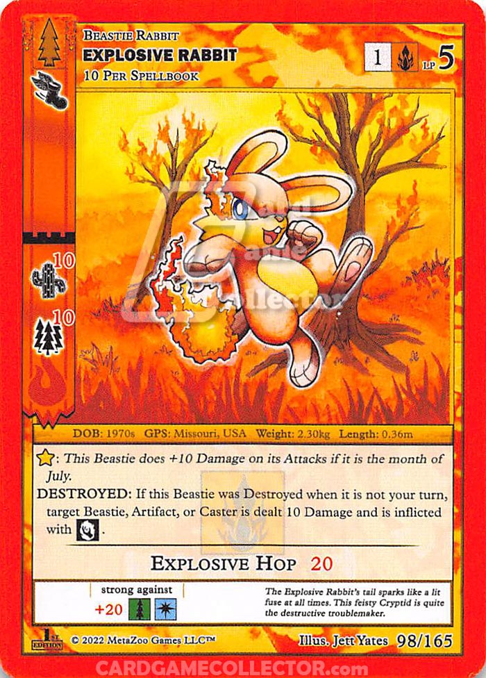 MetaZoo CCG: Wilderness Explosive Rabbit