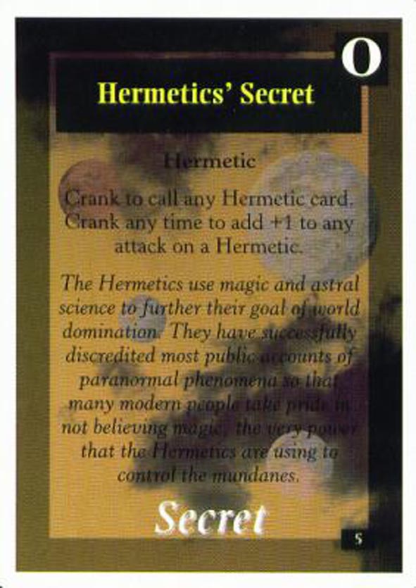 On The Edge CCG: Core Version : Hermetics' Secret