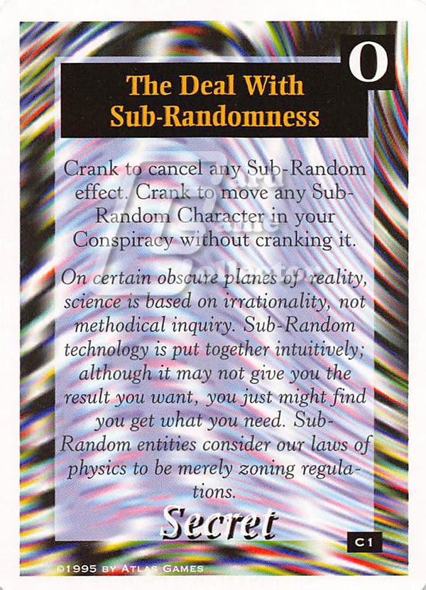 On The Edge CCG: The Cut-Ups Project : The Deal With Sub-Randomness