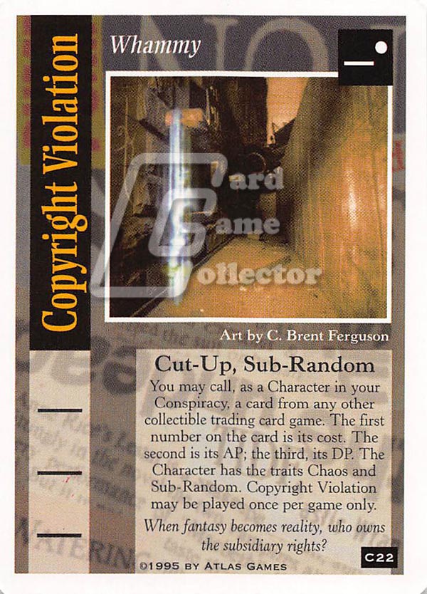 On The Edge CCG: The Cut-Ups Project : Copyright Violation