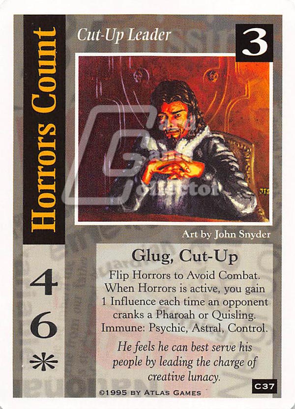 On The Edge CCG: The Cut-Ups Project : Horrors Count