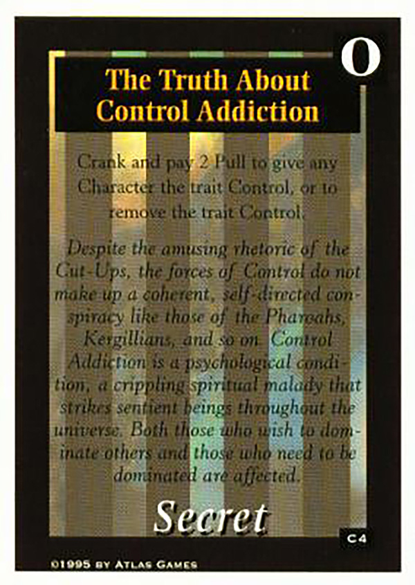 On The Edge CCG: The Cut-Ups Project : The Truth About Control Addiction