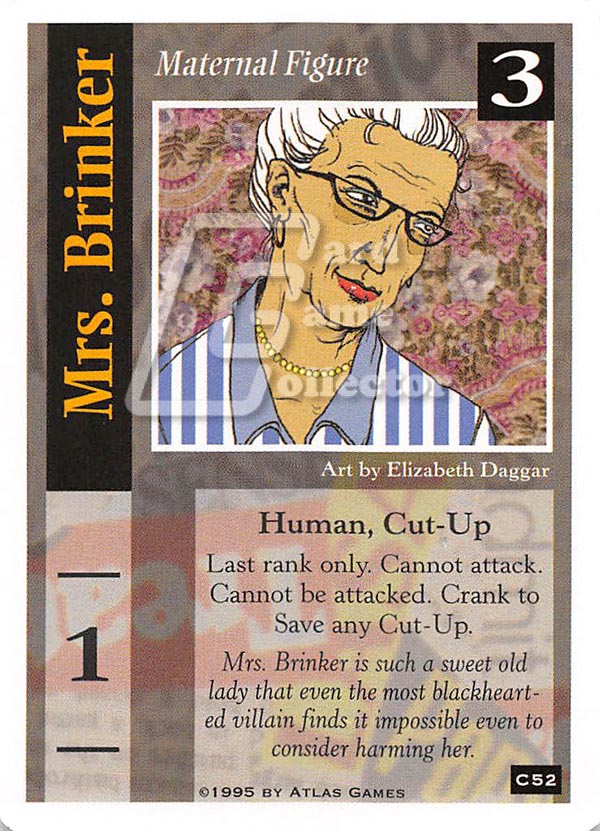 On The Edge CCG: The Cut-Ups Project : Mrs. Brinker