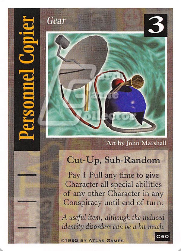 On The Edge CCG: The Cut-Ups Project : Personnel Copier