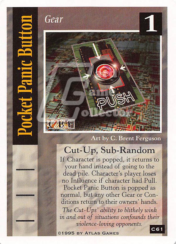 On The Edge CCG: The Cut-Ups Project : Pocket Panic Button