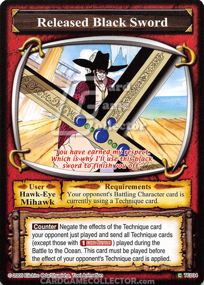 One Piece CCG (2005): Released Bkack Sword