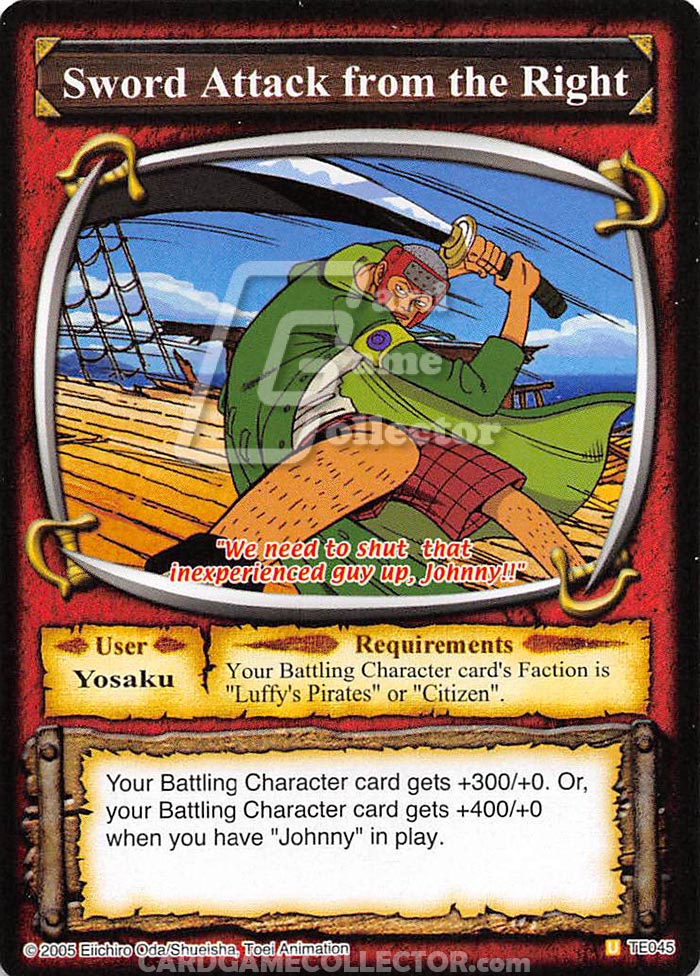 One Piece CCG (2005): Sword Attack from the Right