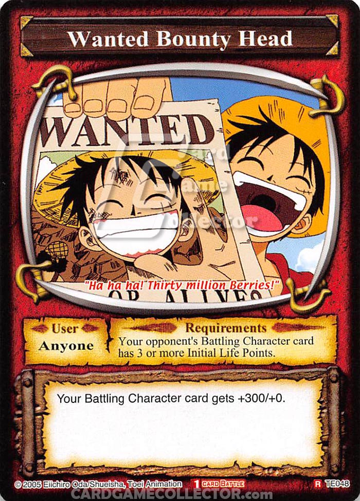 One Piece CCG (2005): Wanted Bounty Head