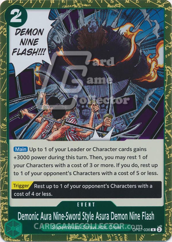 One Piece TCG (2022): Demonic Aura Nine-Sword Style Asura Demon Nine Flash