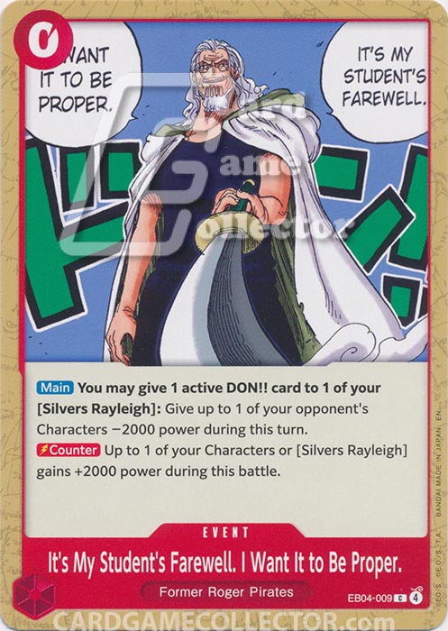 One Piece TCG (2022): It's My Student's Farewell  I Want It to Be Proper 
