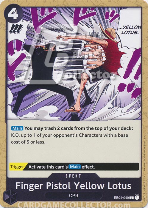 One Piece TCG (2022): Finger Pistol Yellow Lotus
