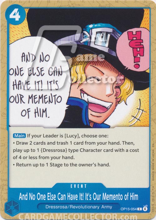 One Piece TCG (2022): And No One Else Can Have It! It's Our Memento of Him