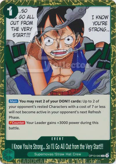 One Piece TCG (2022): I Know You're Strong... So I'll Go All Out from the Very Start!!!