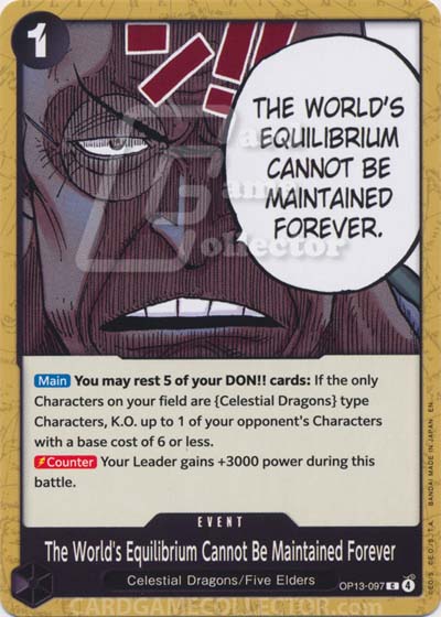 One Piece TCG (2022): The World's Equilibrium Cannot Be Maintained Forever
