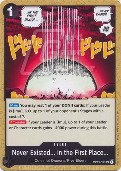 One Piece TCG (2022): Never Existed... in the First Place...