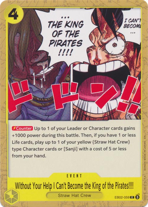 One Piece TCG (2022): Without Your Help I Can't Become the King of the Pirates!!!!