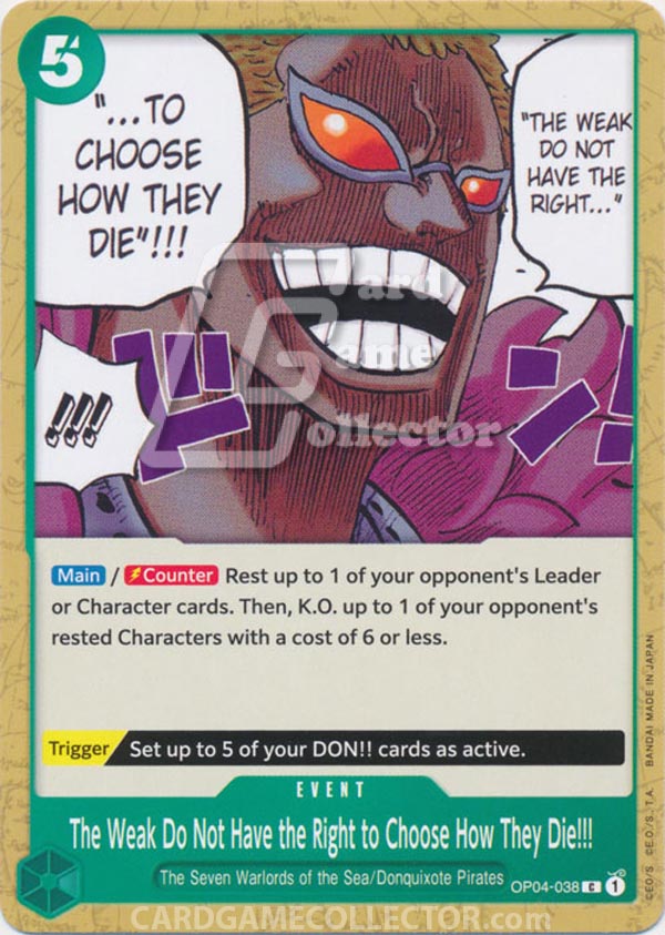 One Piece TCG (2022): The Weak Do Not Have the Right to Choose How They Die!!!