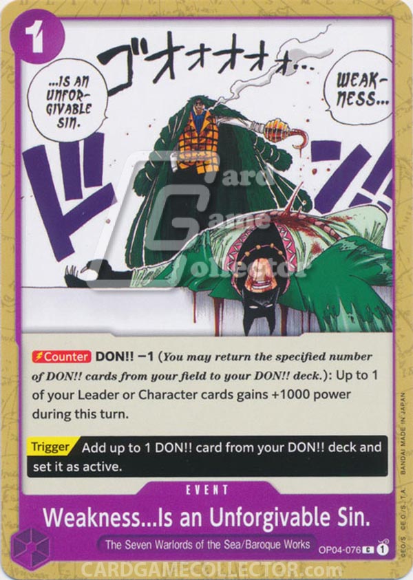 One Piece TCG (2022): Weakness... Is an Unforgivable Sin