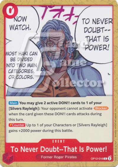 One Piece TCG (2022): To Never Doubt--That Is Power!