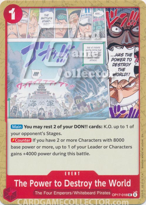 One Piece TCG (2022): The Power to Destroy the World