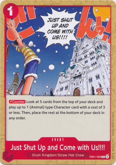 One Piece TCG (2022): Just Shut Up and Come with Us!!!!