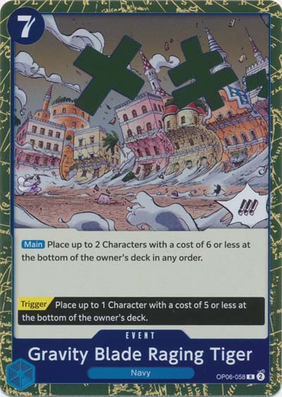 One Piece TCG (2022): Gravity Blade Raging Tiger