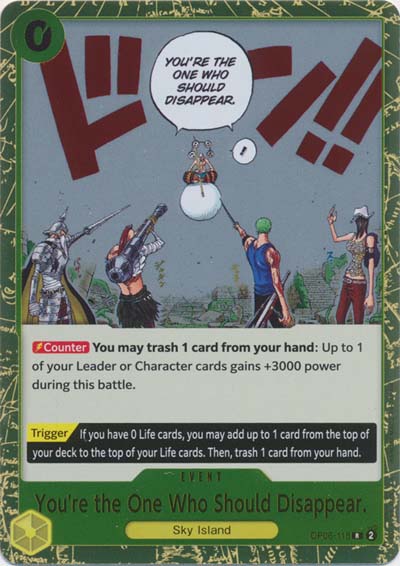 One Piece TCG (2022): You're the One Who Should Disappear.