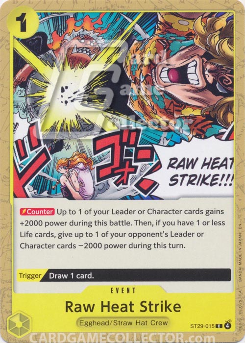 One Piece TCG (2022): Raw Heat Strike
