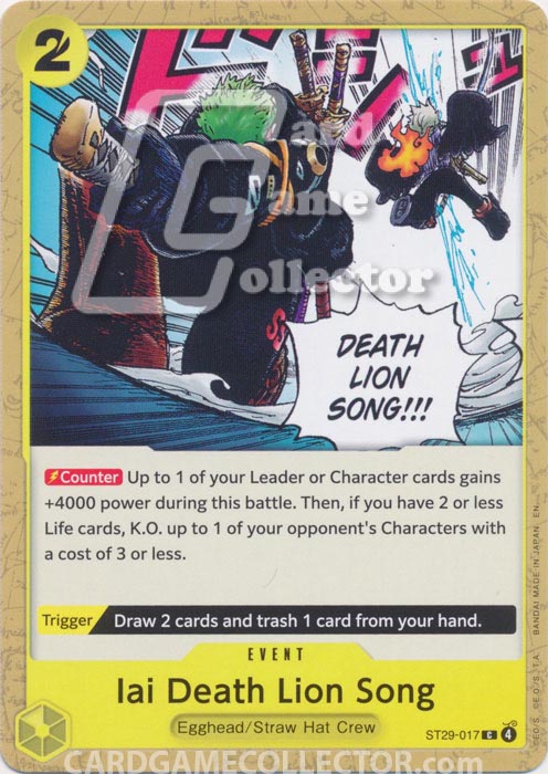 One Piece TCG (2022): Iai Death Lion Song