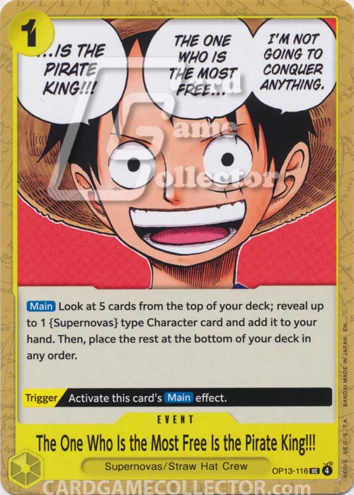 One Piece TCG (2022): The One Who Is the Most Free Is the Pirate King!!!