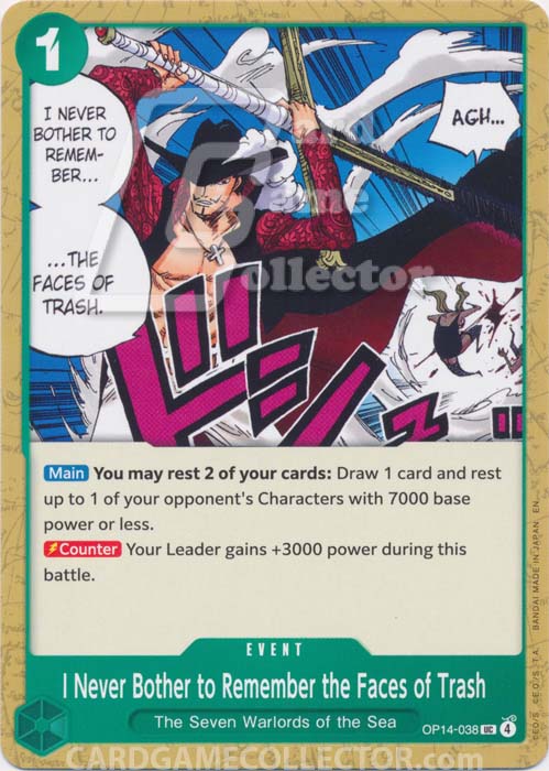 One Piece TCG (2022): I Never Bother to Remember the Faces of Trash